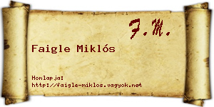 Faigle Miklós névjegykártya