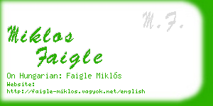 miklos faigle business card